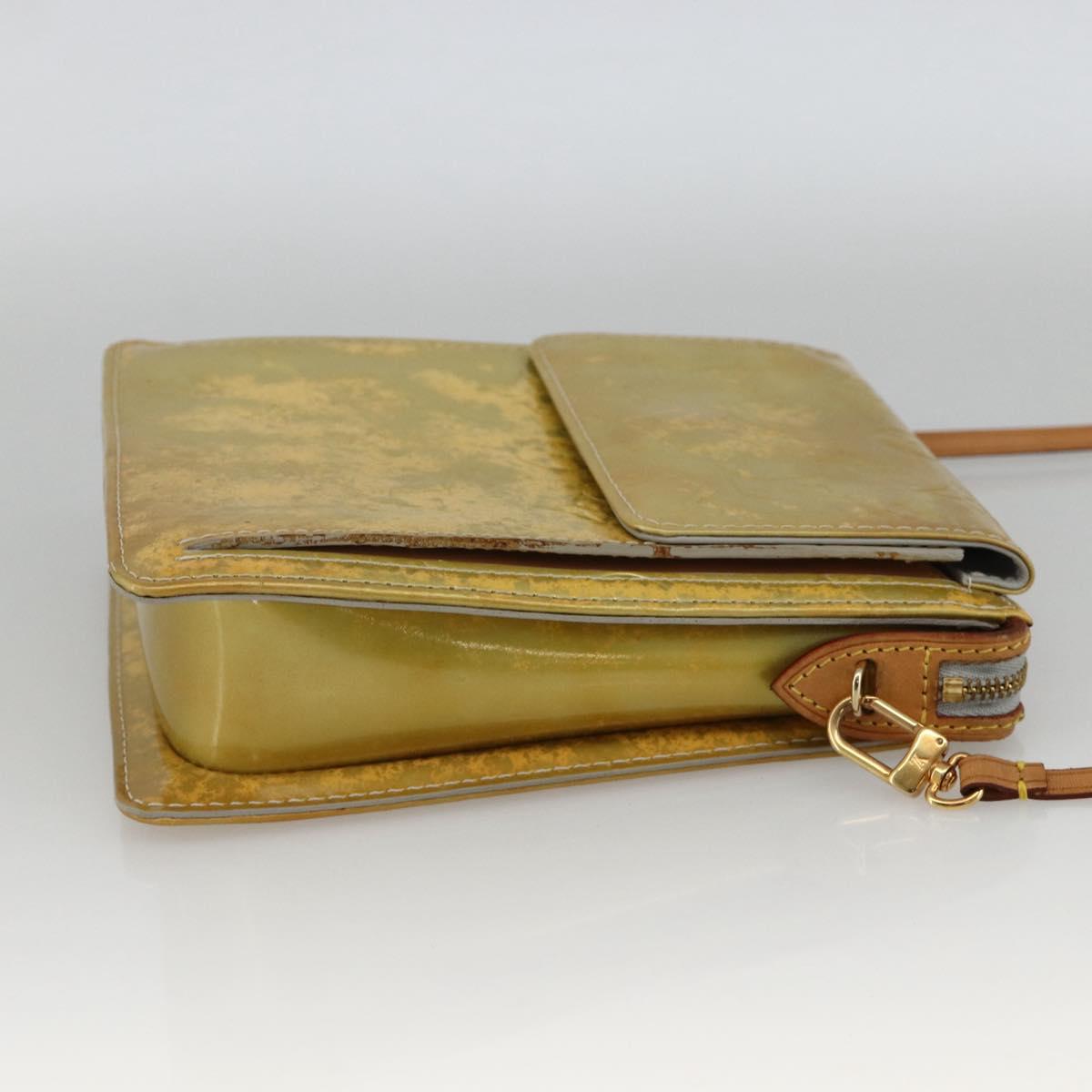 LOUIS VUITTON Monogram Vernis Motto Accessory Pouch Gris M91030 LV Auth SW2241