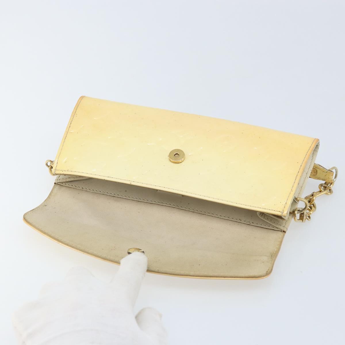 LOUIS VUITTON Vernis Sunset Bluebird Bag Rose florentine M91626 LV Auth SW2242