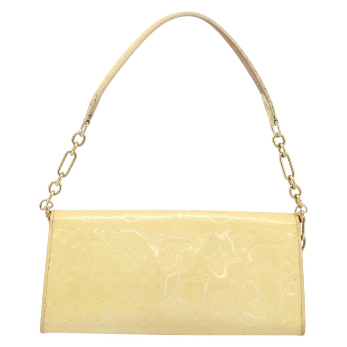 LOUIS VUITTON Vernis Sunset Bluebird Bag Rose florentine M91626 LV Auth SW2242