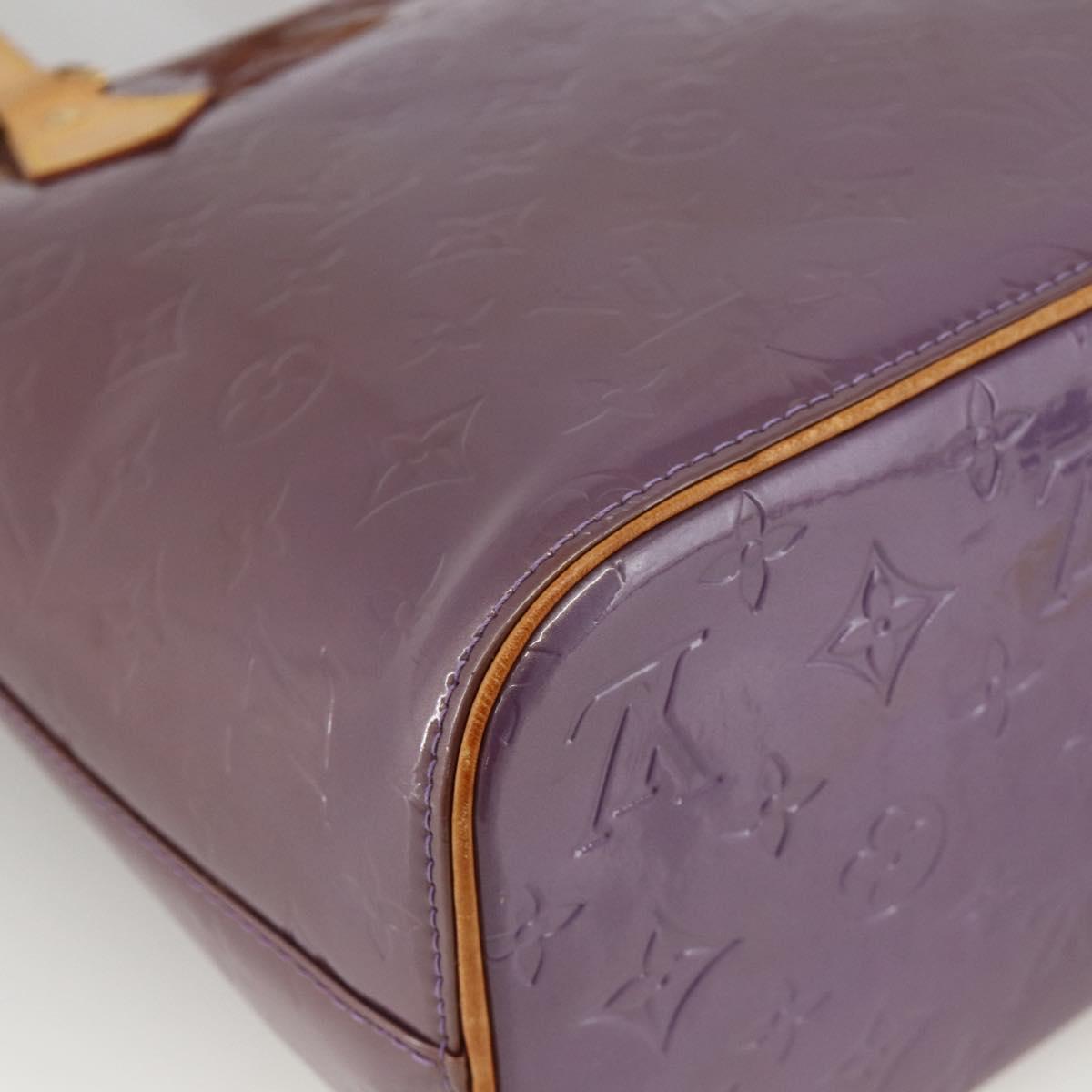 LOUIS VUITTON Monogram Vernis Houston Hand Bag Purple Viole M91093 Auth SW2250A
