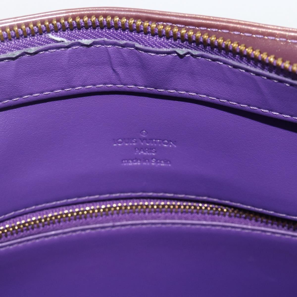 LOUIS VUITTON Monogram Vernis Houston Hand Bag Purple Viole M91093 Auth SW2250A