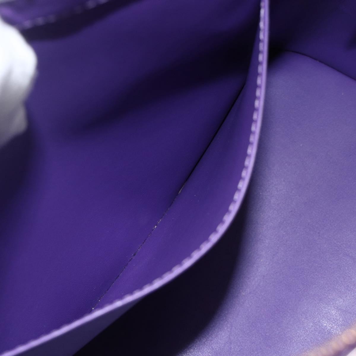 LOUIS VUITTON Monogram Vernis Houston Hand Bag Purple Viole M91093 Auth SW2250A