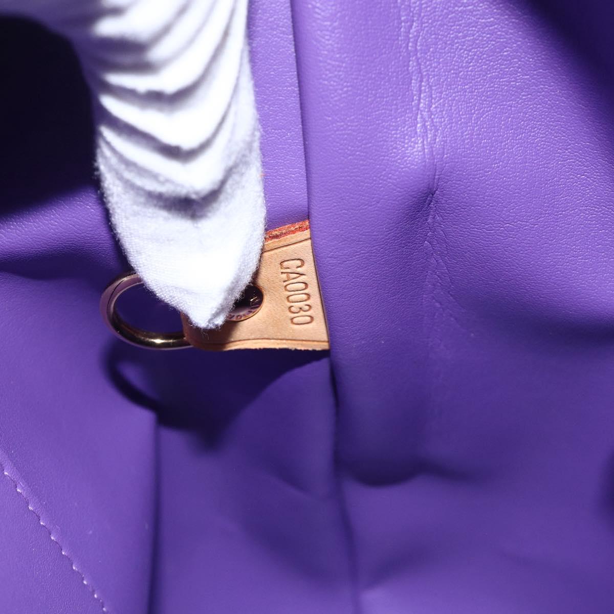 LOUIS VUITTON Monogram Vernis Houston Hand Bag Purple Viole M91093 Auth SW2250A