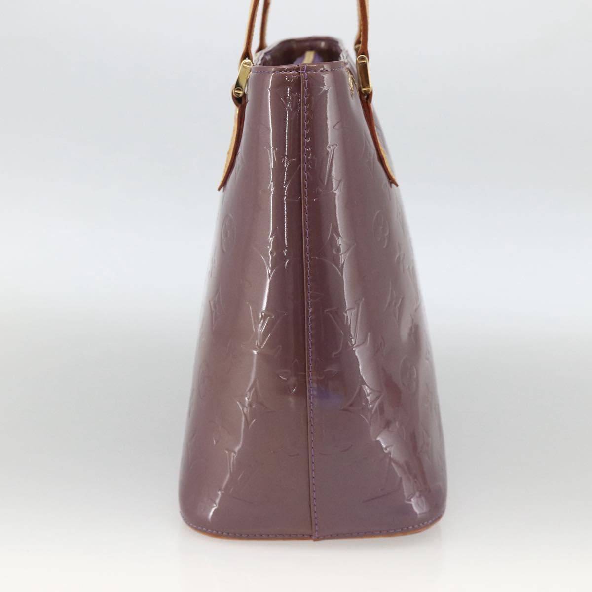 LOUIS VUITTON Monogram Vernis Houston Hand Bag Purple Viole M91093 Auth SW2250A