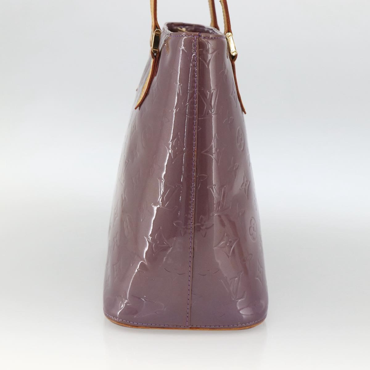 LOUIS VUITTON Monogram Vernis Houston Hand Bag Purple Viole M91093 Auth SW2250A
