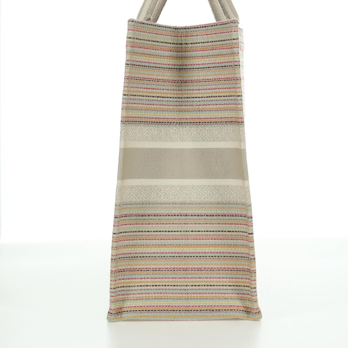 Christian Dior Book Tote Tote Bag Canvas Beige Auth SW2253SAM