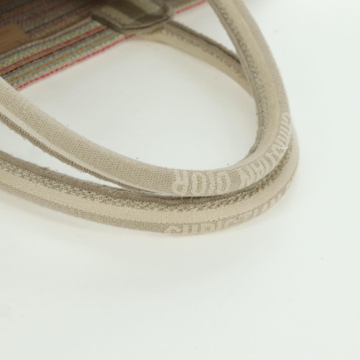 Christian Dior Book Tote Tote Bag Canvas Beige Auth SW2253SAM
