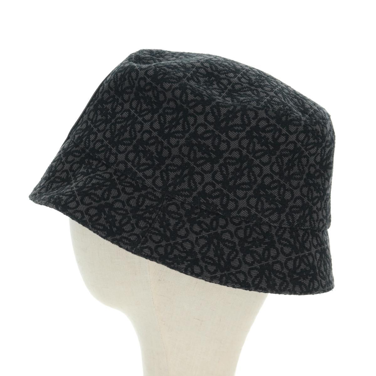 LOEWE Anagram Ghibli Spirited Away No Face Bucket Hat Black Auth SW2255SM