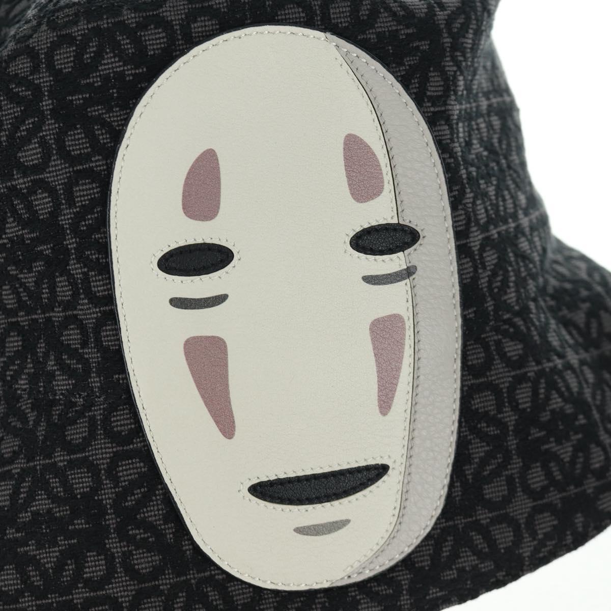 LOEWE Anagram Ghibli Spirited Away No Face Bucket Hat Black Auth SW2255SM