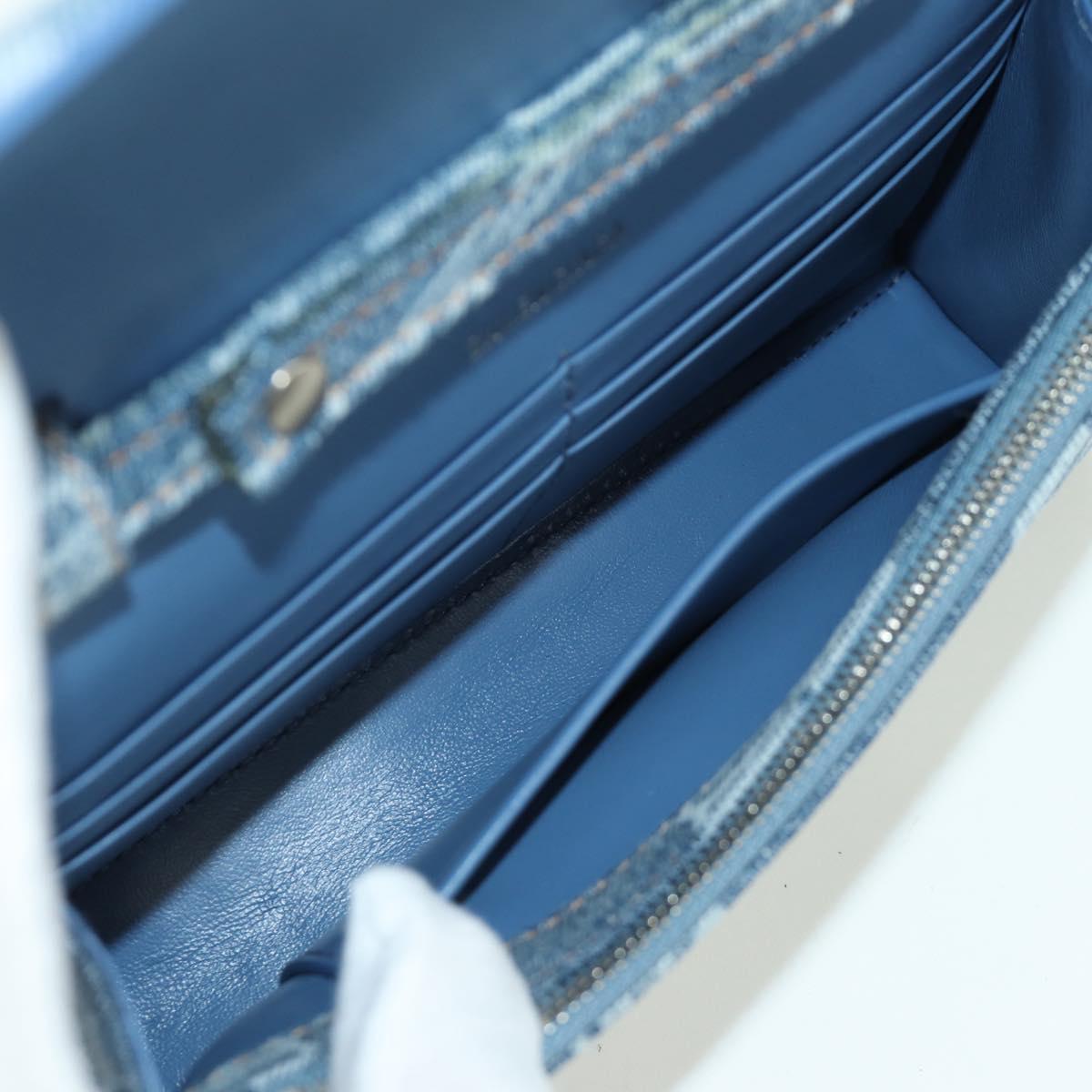 BALENCIAGA Chain Shoulder Bag Denim Blue Silver 656050 Auth SW2270SM