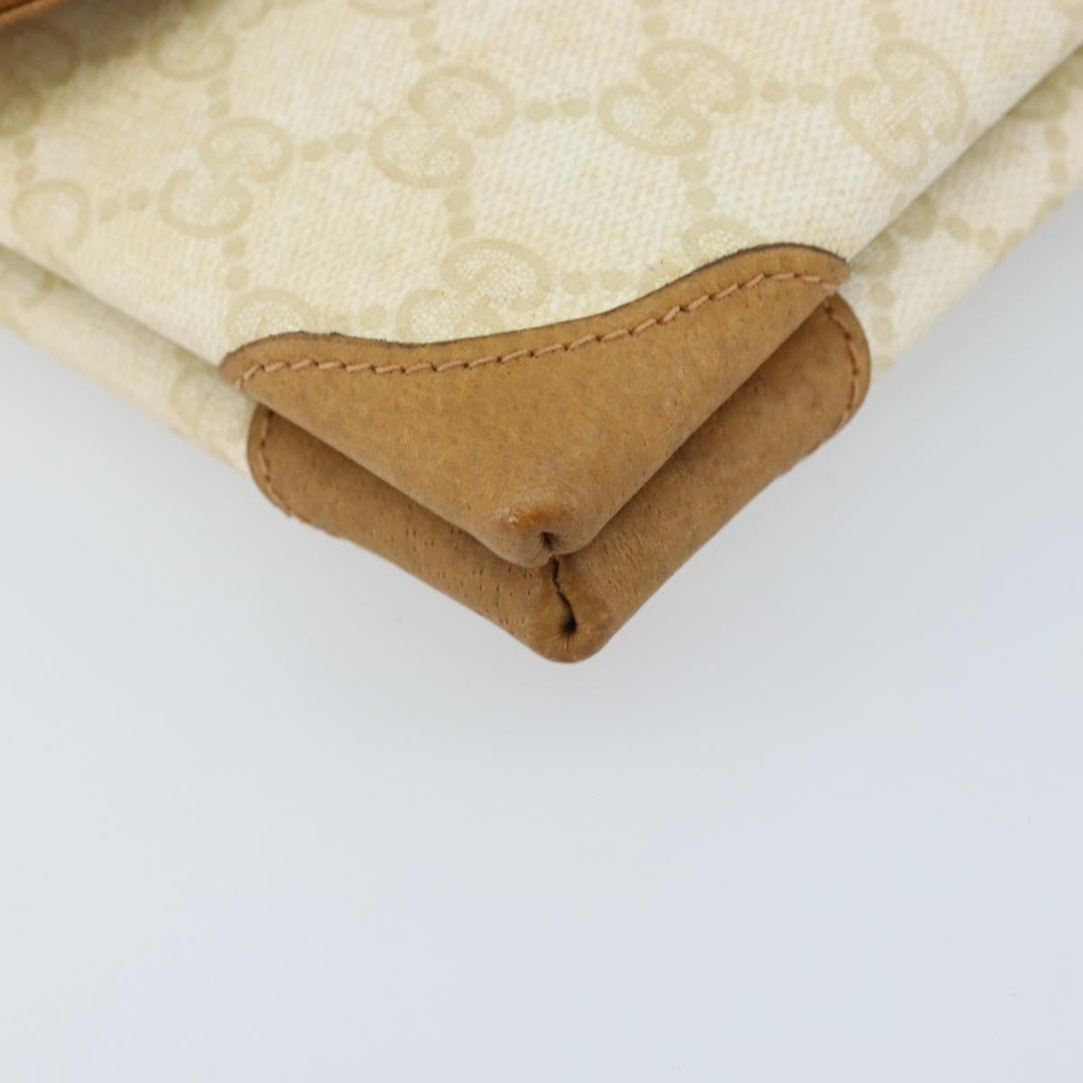 GUCCI GG Supreme Shoulder Bag PVC Ivory Gold 56 02 504 Auth SW2273