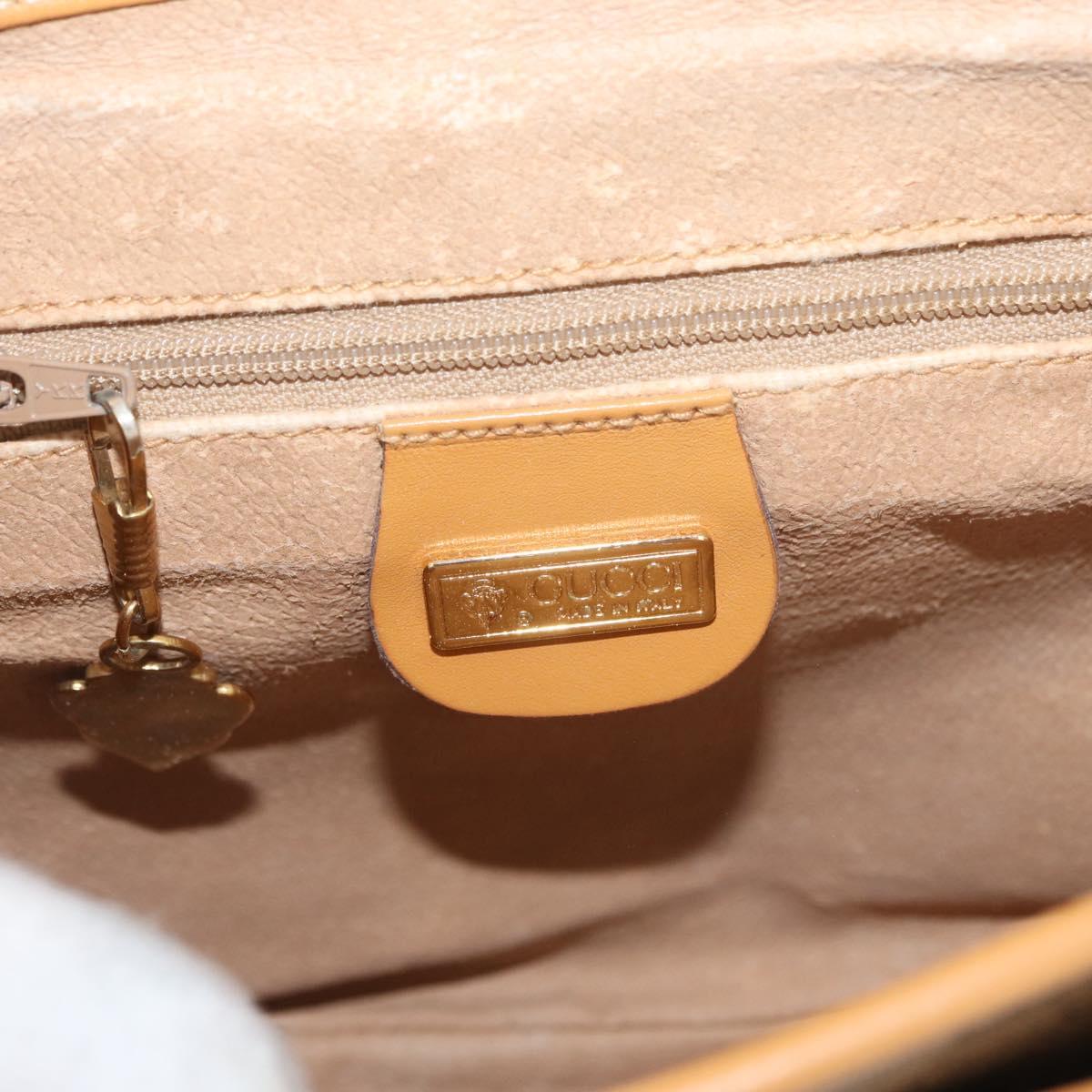 GUCCI Micro GG Supreme Shoulder Bag PVC Beige Gold 001 084 0259 Auth SW2278
