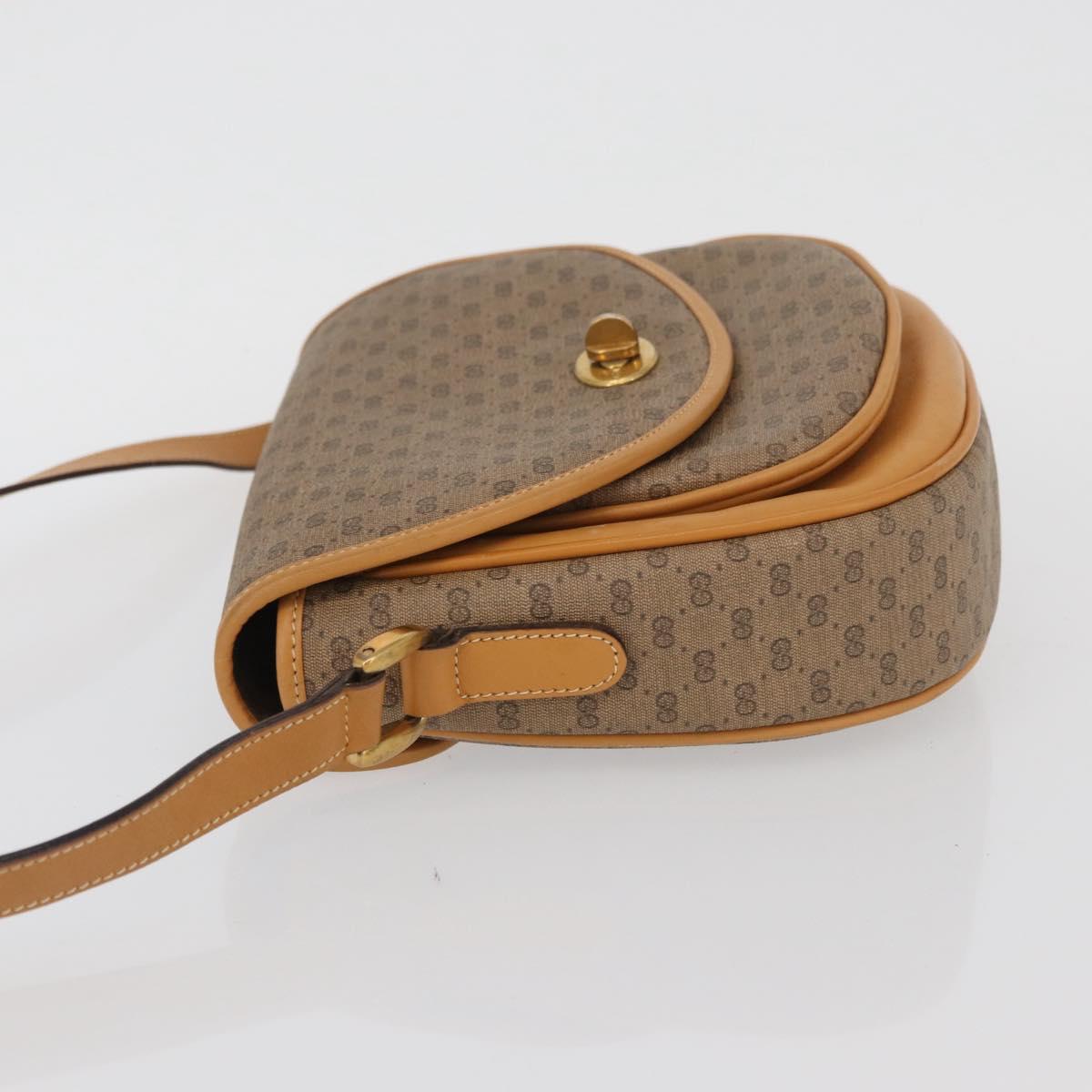 GUCCI Micro GG Supreme Shoulder Bag PVC Beige Gold 001 084 0259 Auth SW2278