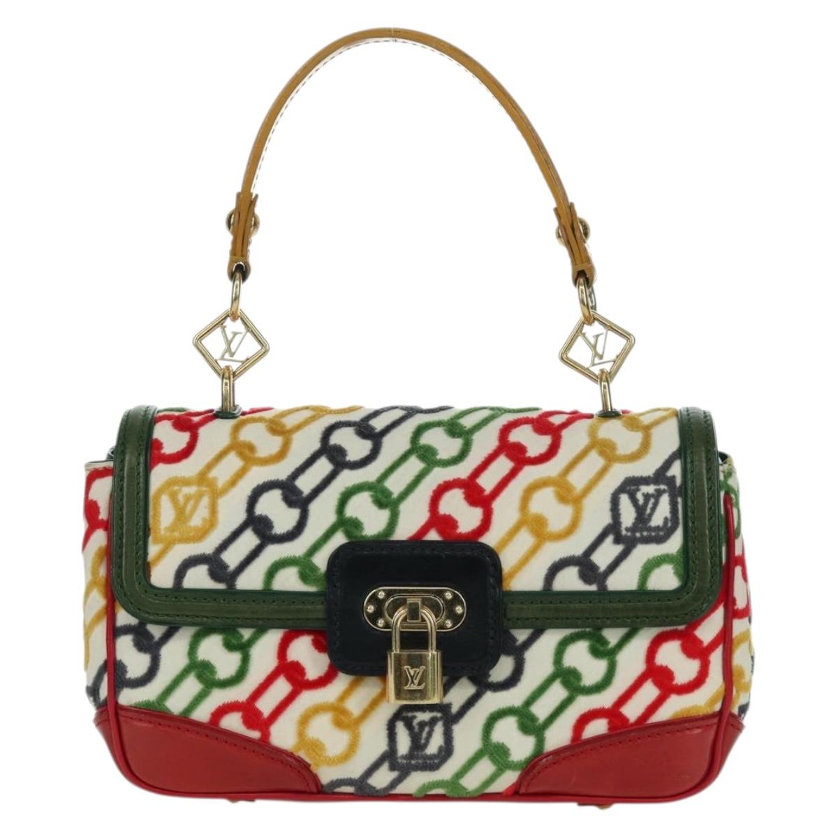 LOUIS VUITTON Monogram Velvet Chain Dolly Pochette Hand Bag M95208 Auth SW2287SM