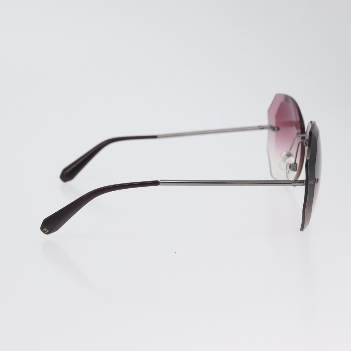 CHANEL Sunglasses metal Bordeaux CC Auth SW2292V