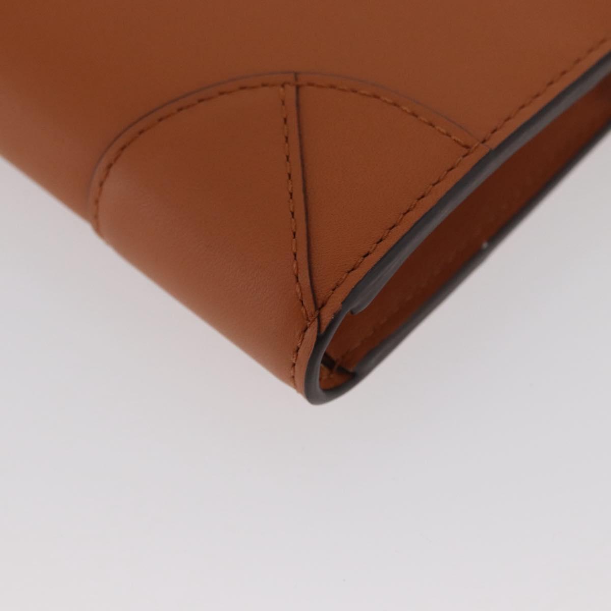 MCM Long Wallet Leather Brown Gold MYLDATA04 Auth SW2294V