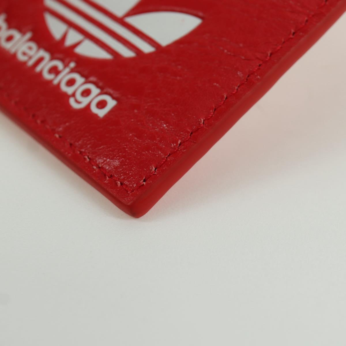 BALENCIAGA adidas Collaboration Fragment Case Leather Red 721894 Auth SW2295M
