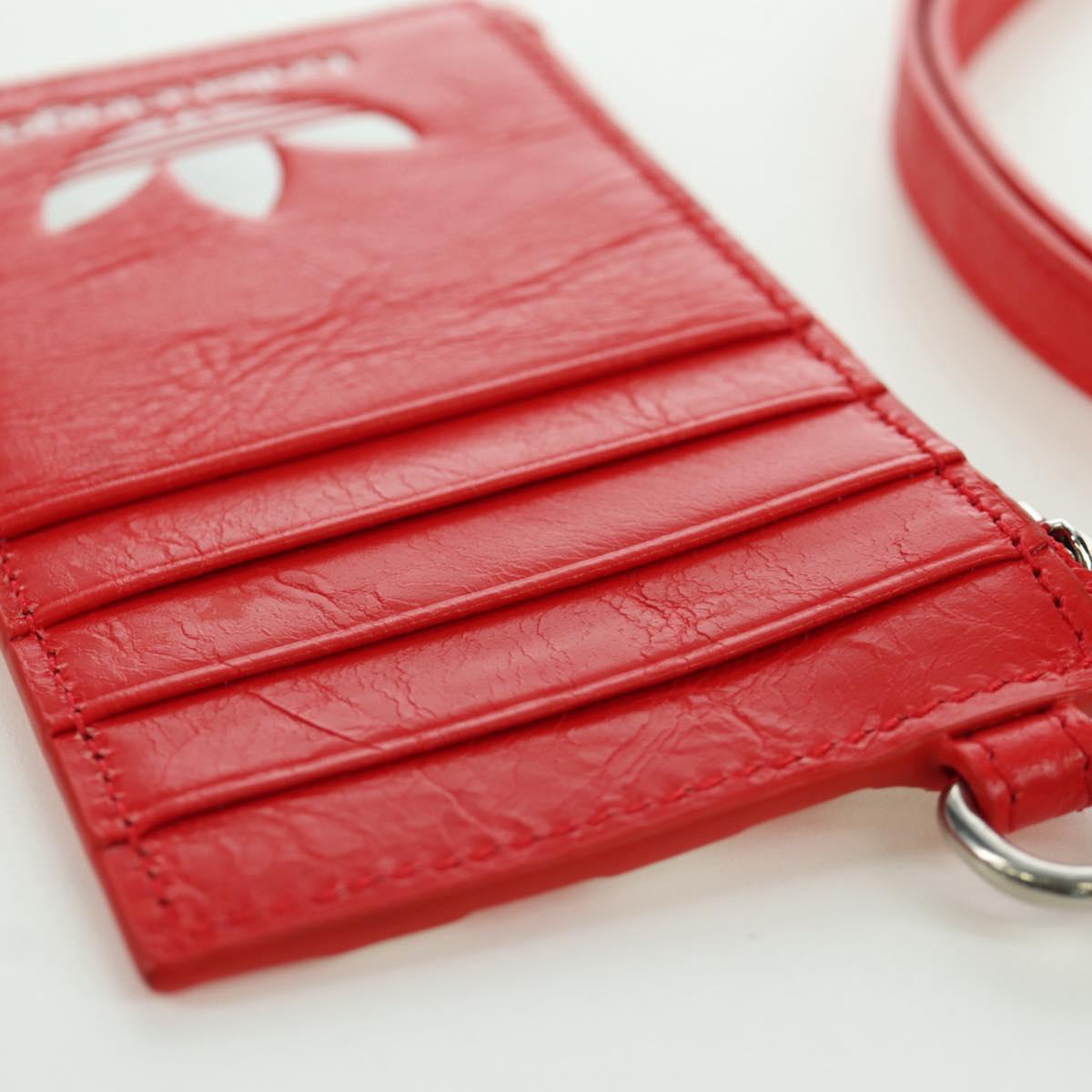 BALENCIAGA adidas Collaboration Fragment Case Leather Red 721894 Auth SW2295M