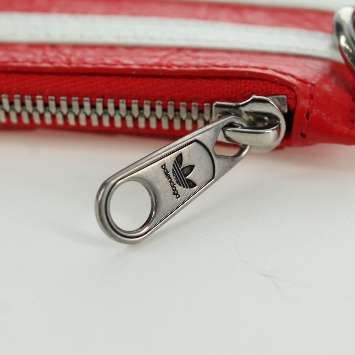 BALENCIAGA adidas Collaboration Fragment Case Leather Red 721894 Auth SW2295M