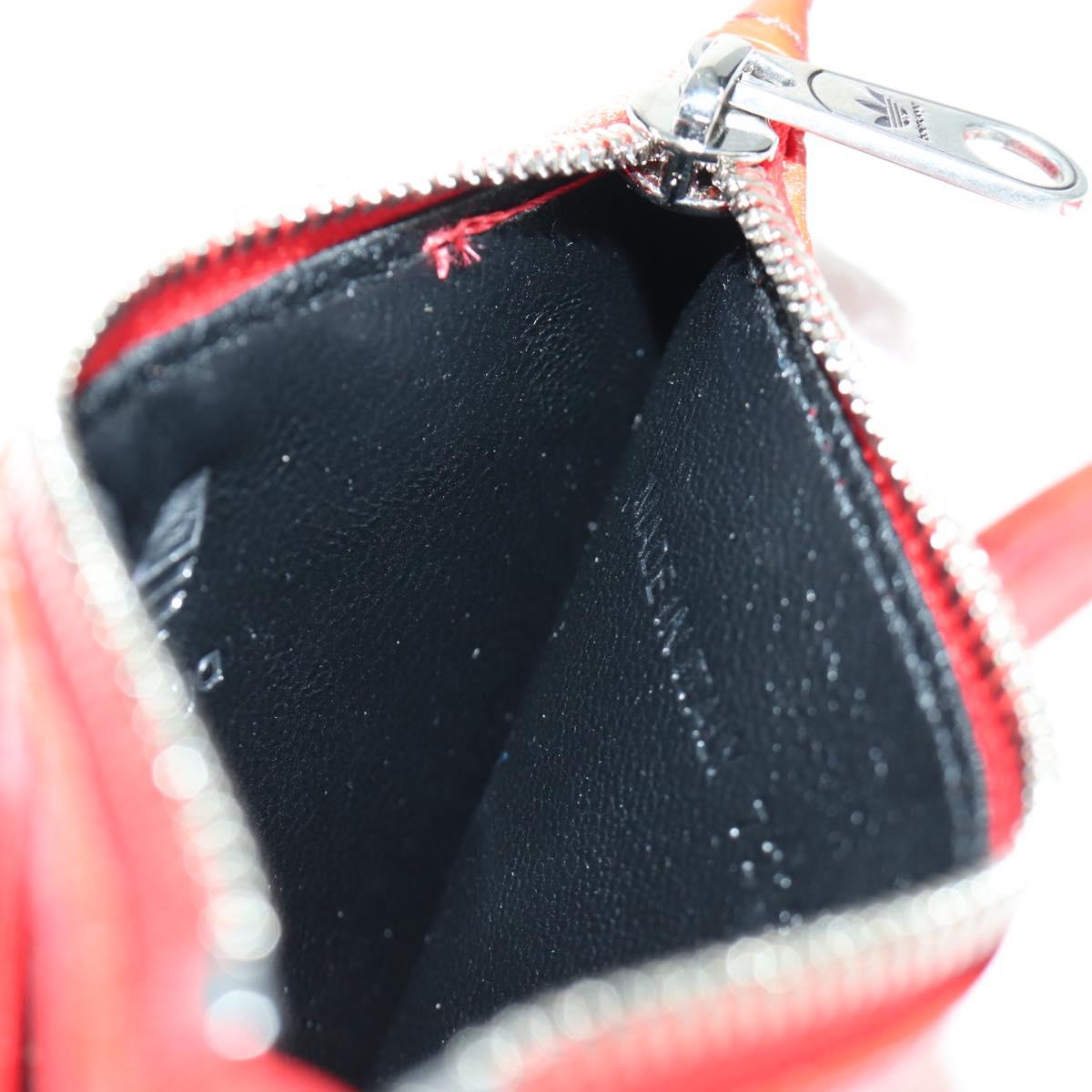 BALENCIAGA adidas Collaboration Fragment Case Leather Red 721894 Auth SW2295M