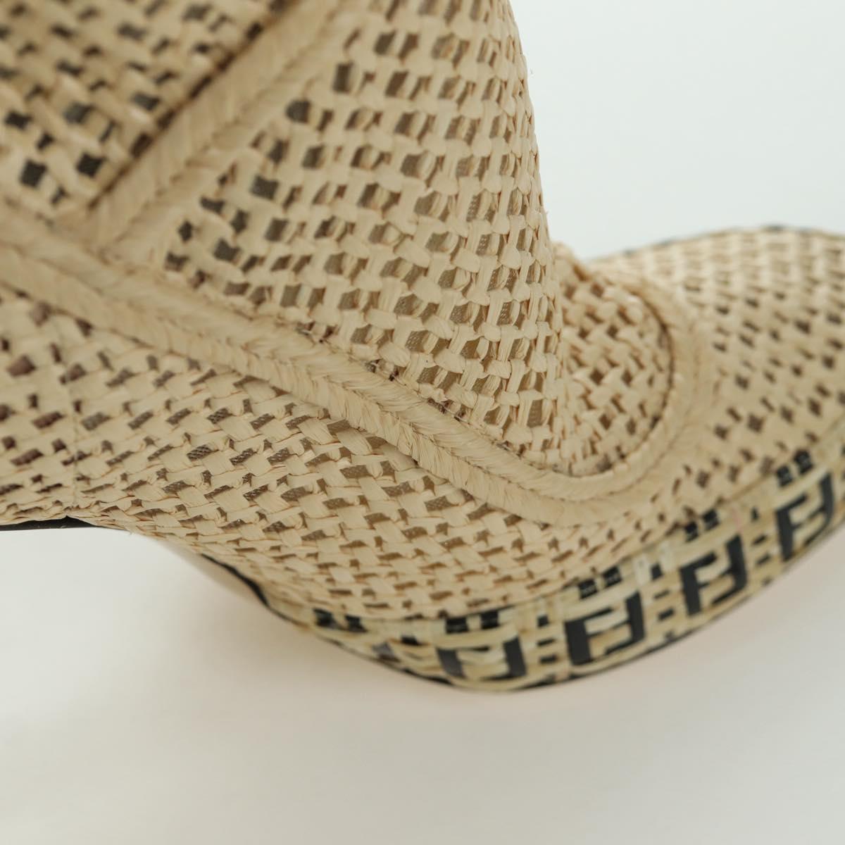 FENDI High Boots Raffia Beige 8T8083 Auth SW2296SM