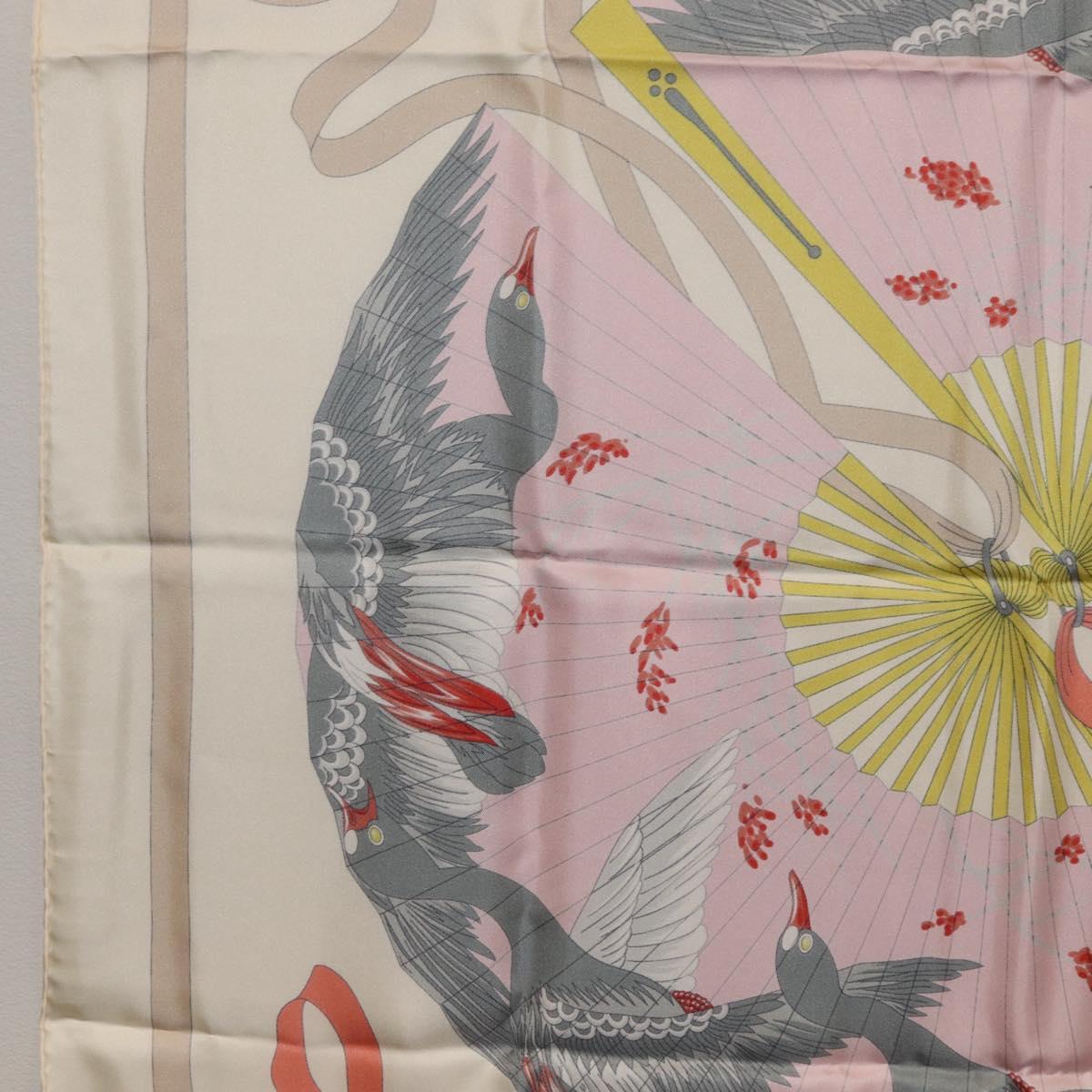 GUCCI Scarf Silk Ivory 712854 Auth SW2299M