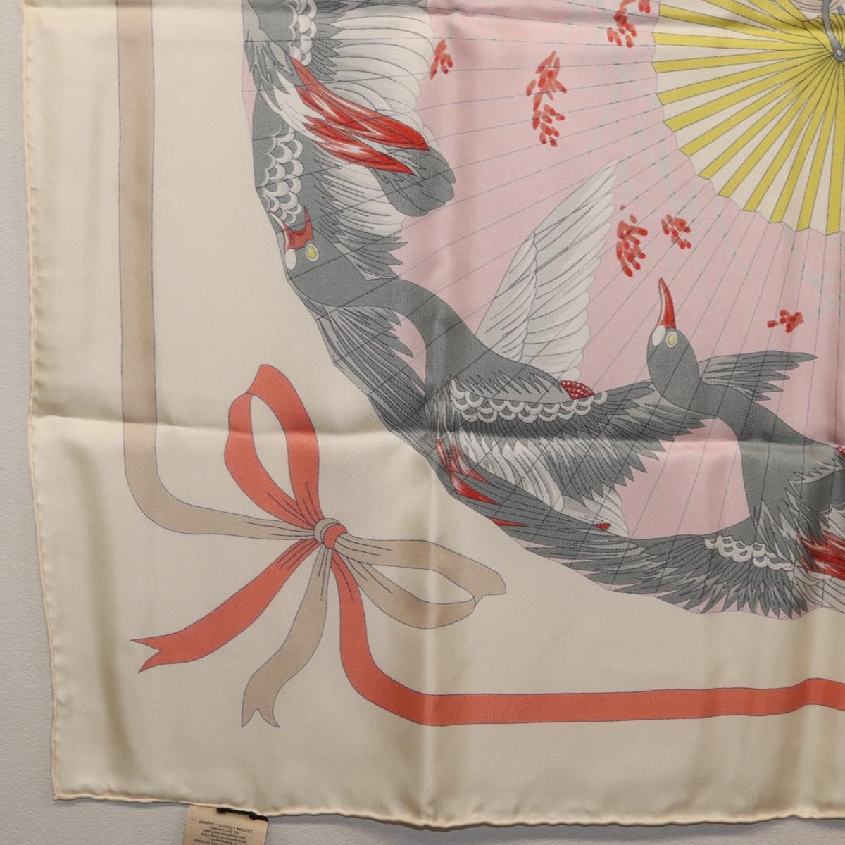 GUCCI Scarf Silk Ivory 712854 Auth SW2299M