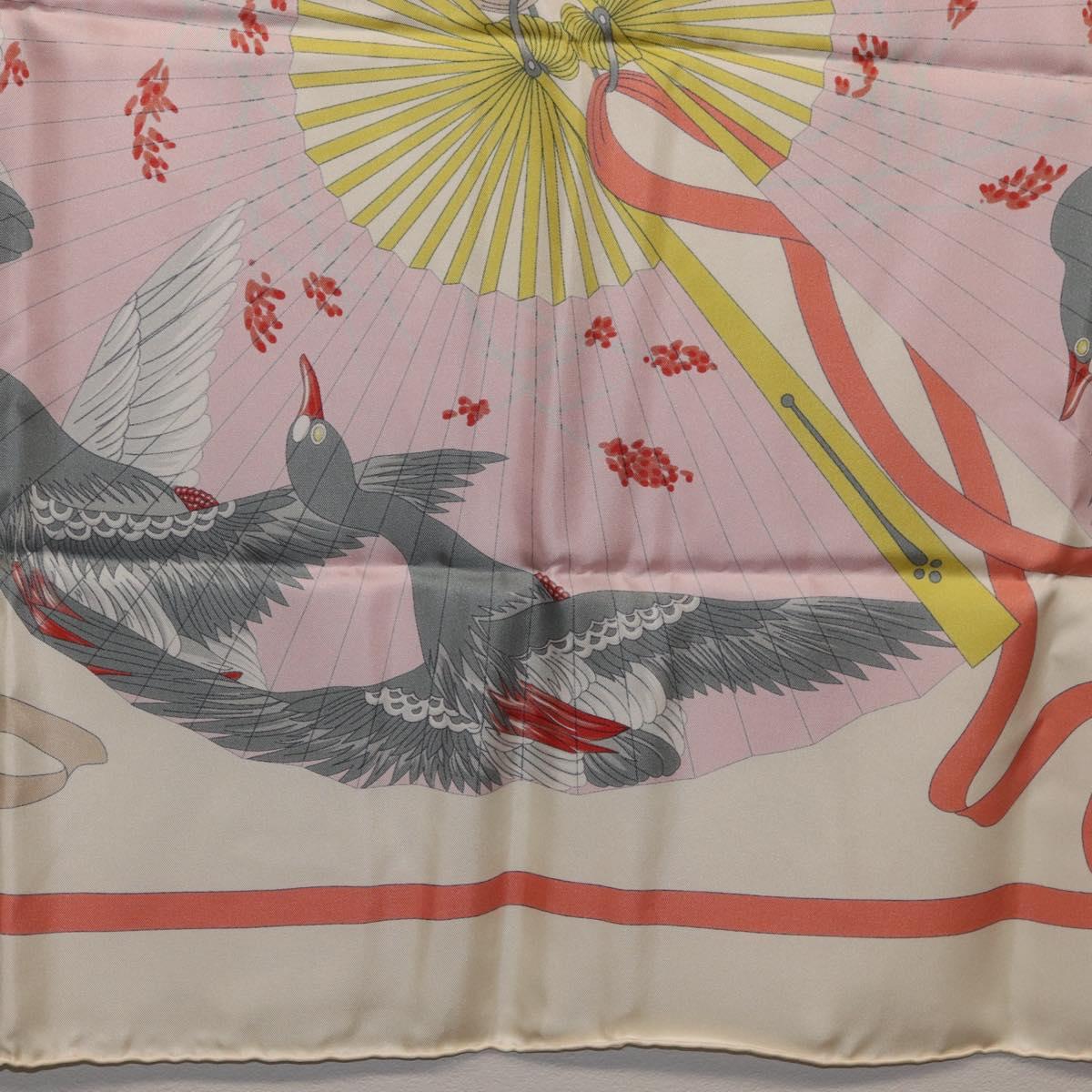 GUCCI Scarf Silk Ivory 712854 Auth SW2299M