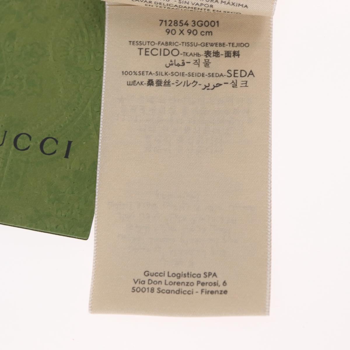 GUCCI Scarf Silk Ivory 712854 Auth SW2299M