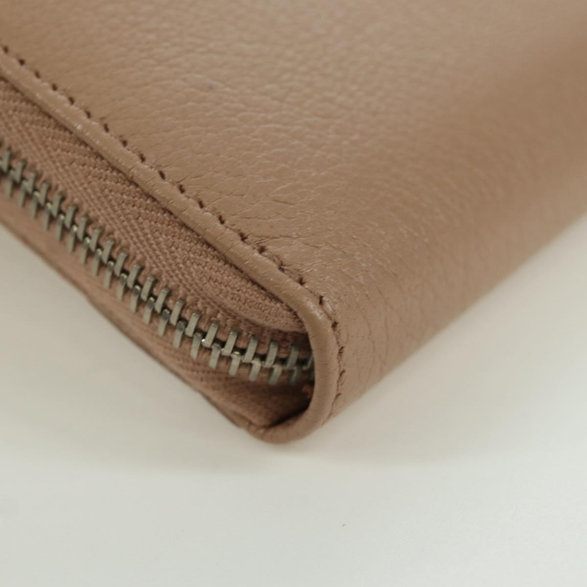 BALENCIAGA Continental Long Wallet Leather Pink Silver 390187 Auth SW2300M