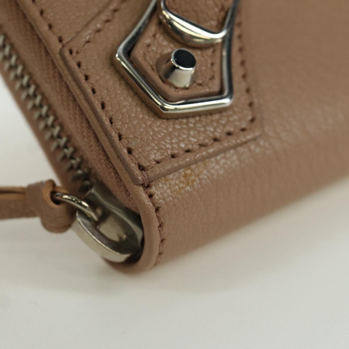 BALENCIAGA Continental Long Wallet Leather Pink Silver 390187 Auth SW2300M