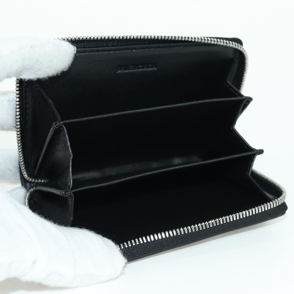 BALENCIAGA Coin Purse Leather Black 616911 Auth SW2306M