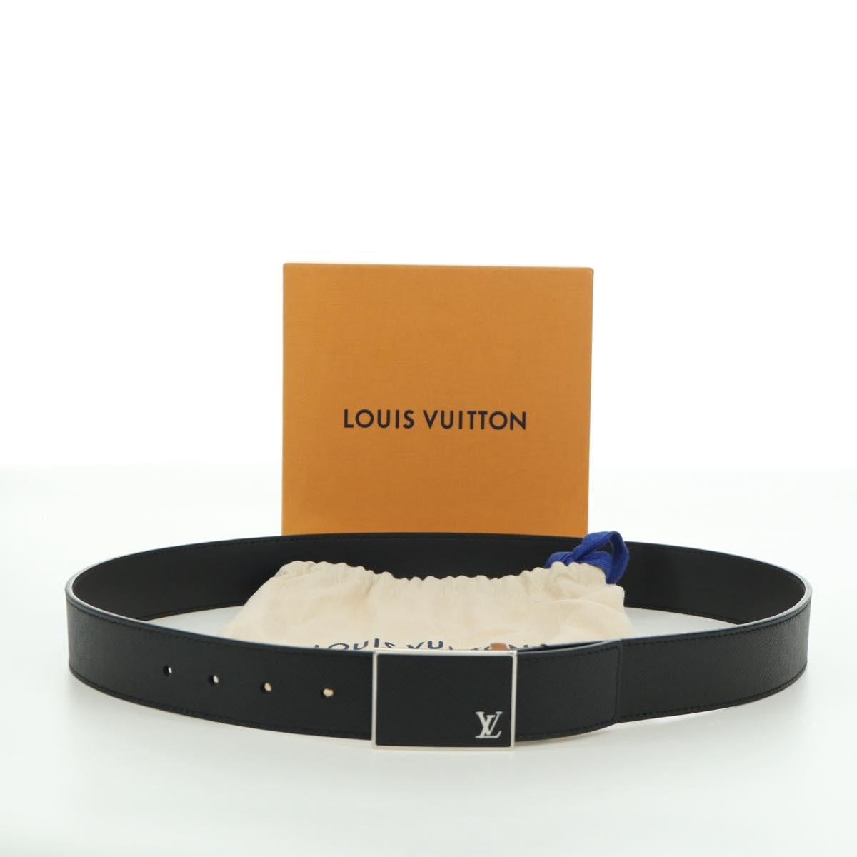 LOUIS VUITTON Taiga Ceinture Metropole Belt 41.7"" Ardoise M0002 LV Auth SW2308V