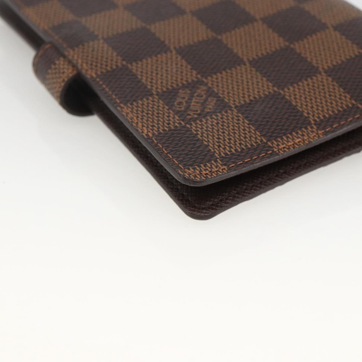 LOUIS VUITTON Damier Ebene Agenda PM Day Planner Cover R20700 LV Auth SW2309A