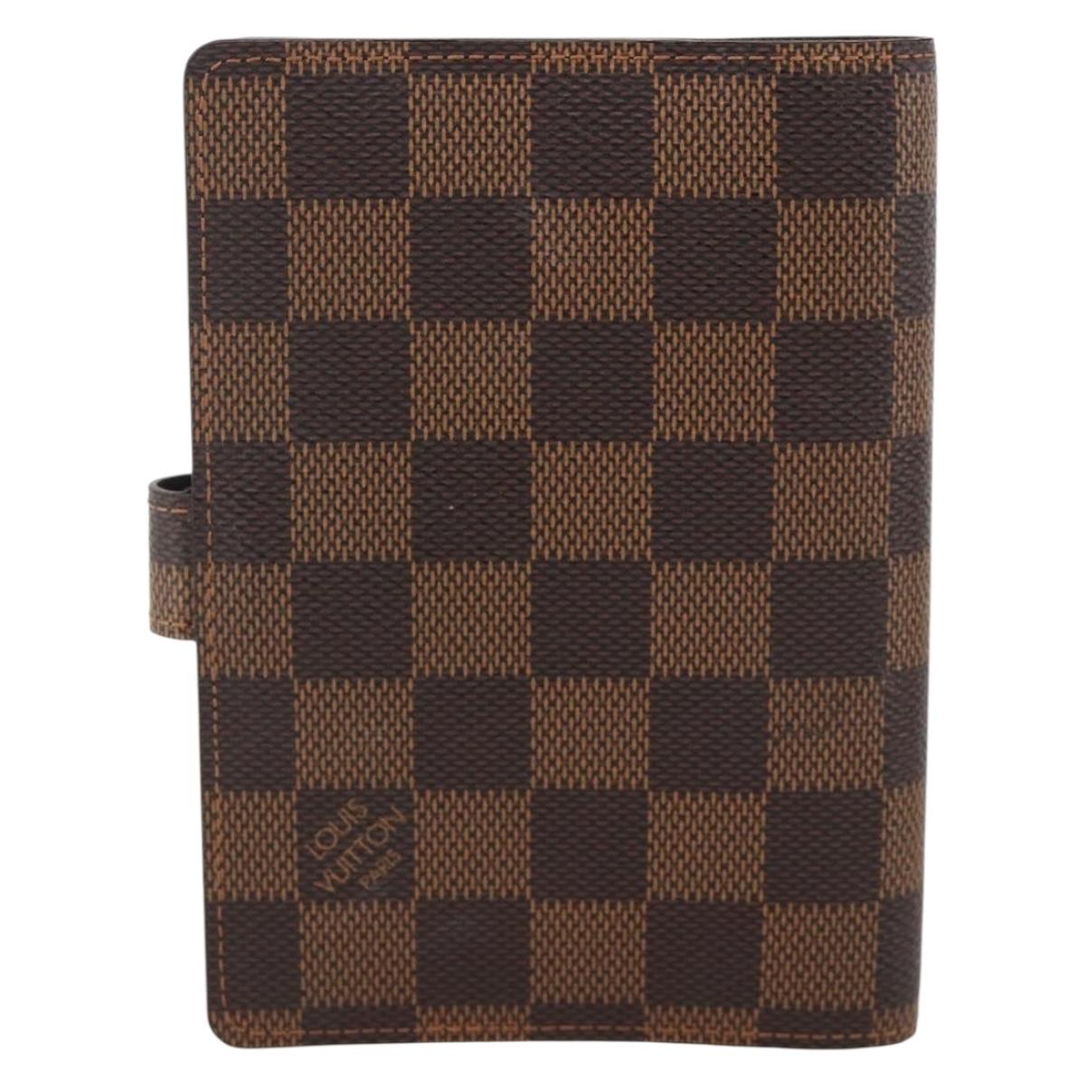 LOUIS VUITTON Damier Ebene Agenda PM Day Planner Cover R20700 LV Auth SW2309A