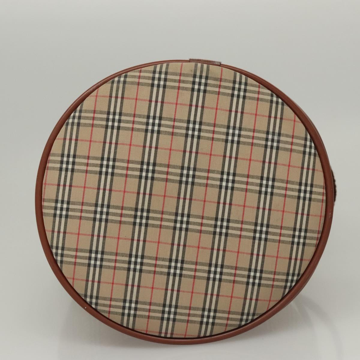 Burberrys Nova Check Shoulder Bag Canvas Beige Auth sw231