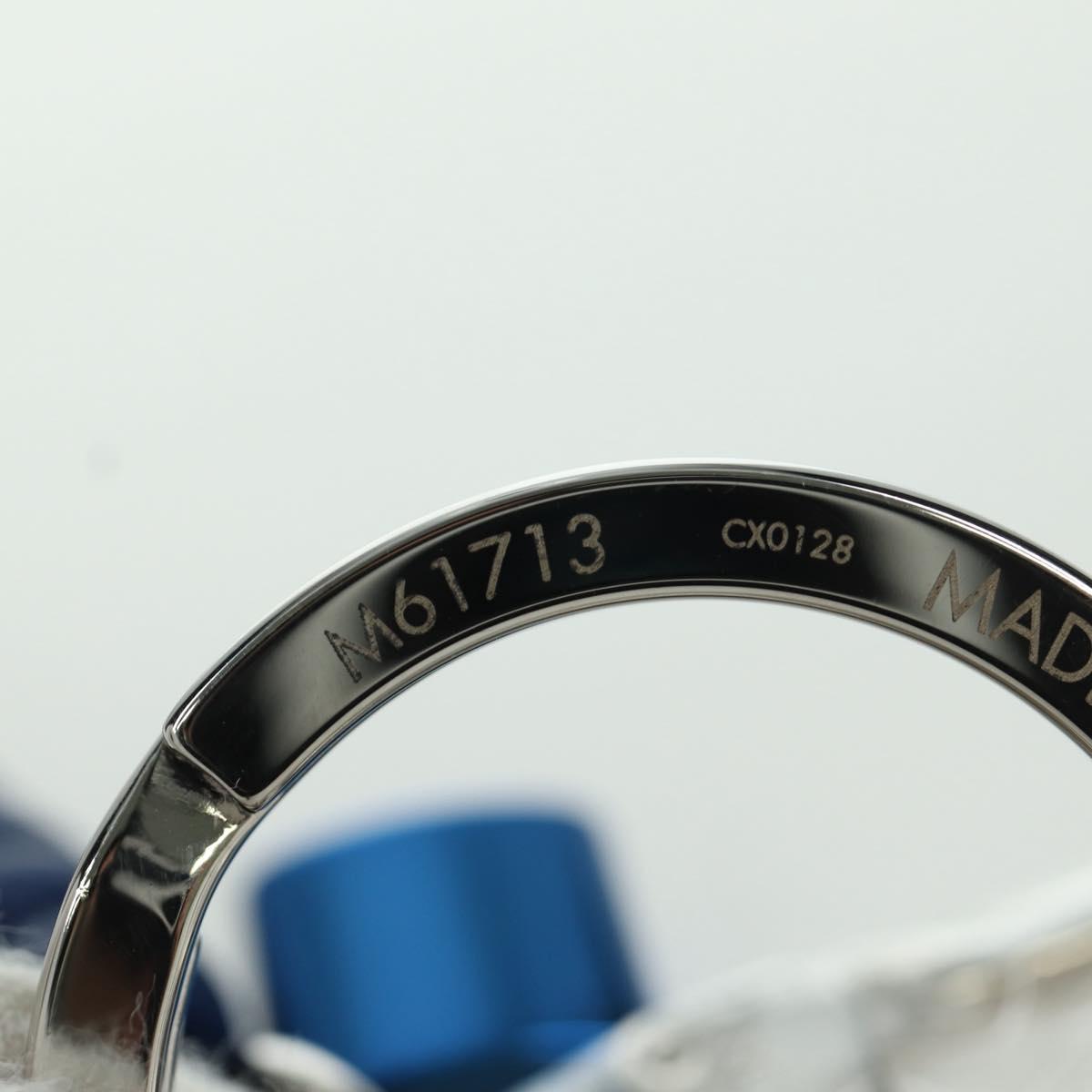 LOUIS VUITTON Porte Cles Knot Lock Charm Leather Blue M61713 LV Auth SW2312M
