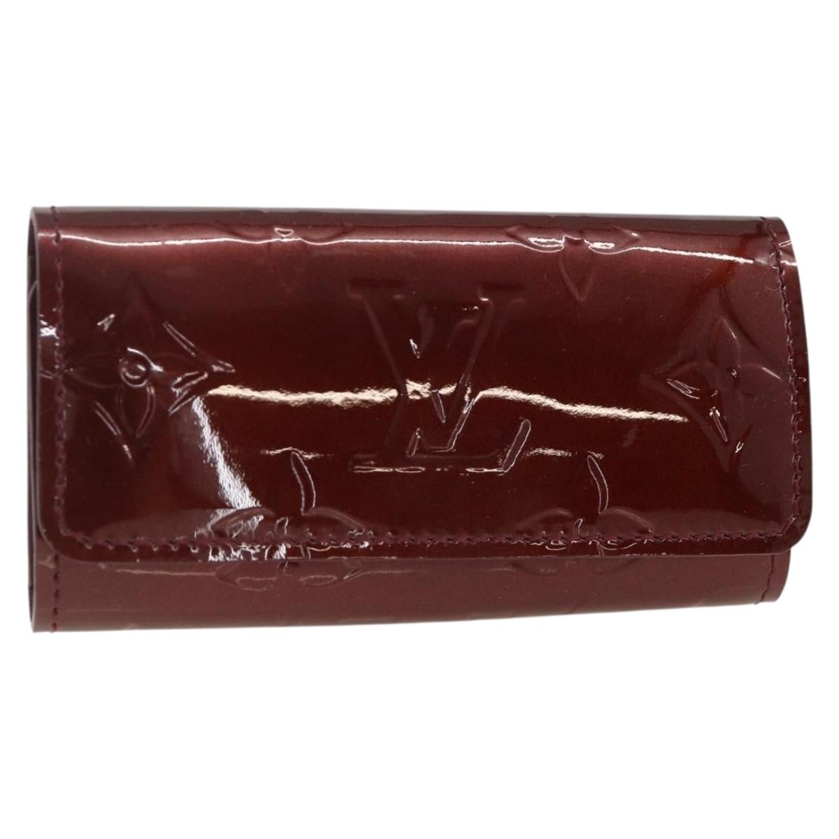 LOUIS VUITTON Vernis Multicles 4 Key Case Rouge Favist M91542 LV Auth SW2314A