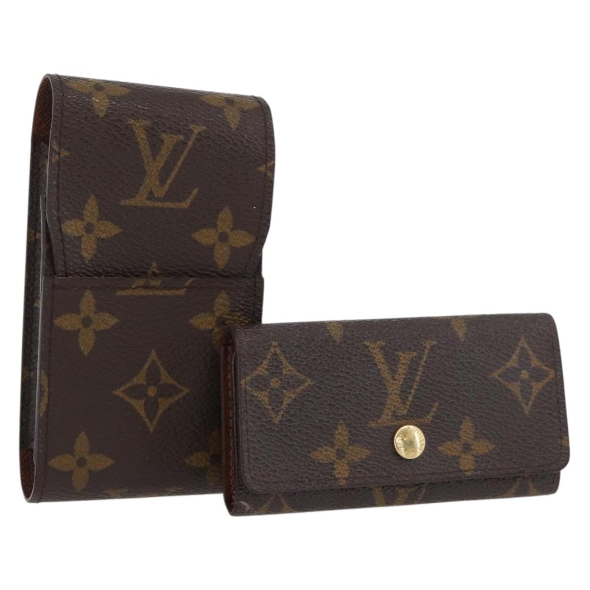LOUIS VUITTON Monogram Pouch 2 Set LV Auth SW2318