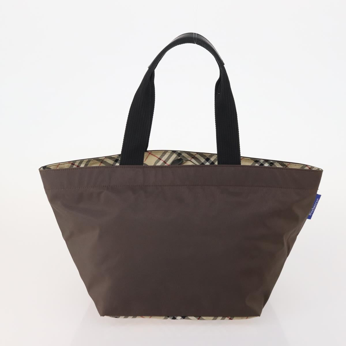 Burberrys Burberry Nova Check Hand Bag Nylon 4 Set Green Gray beige Auth SW2319