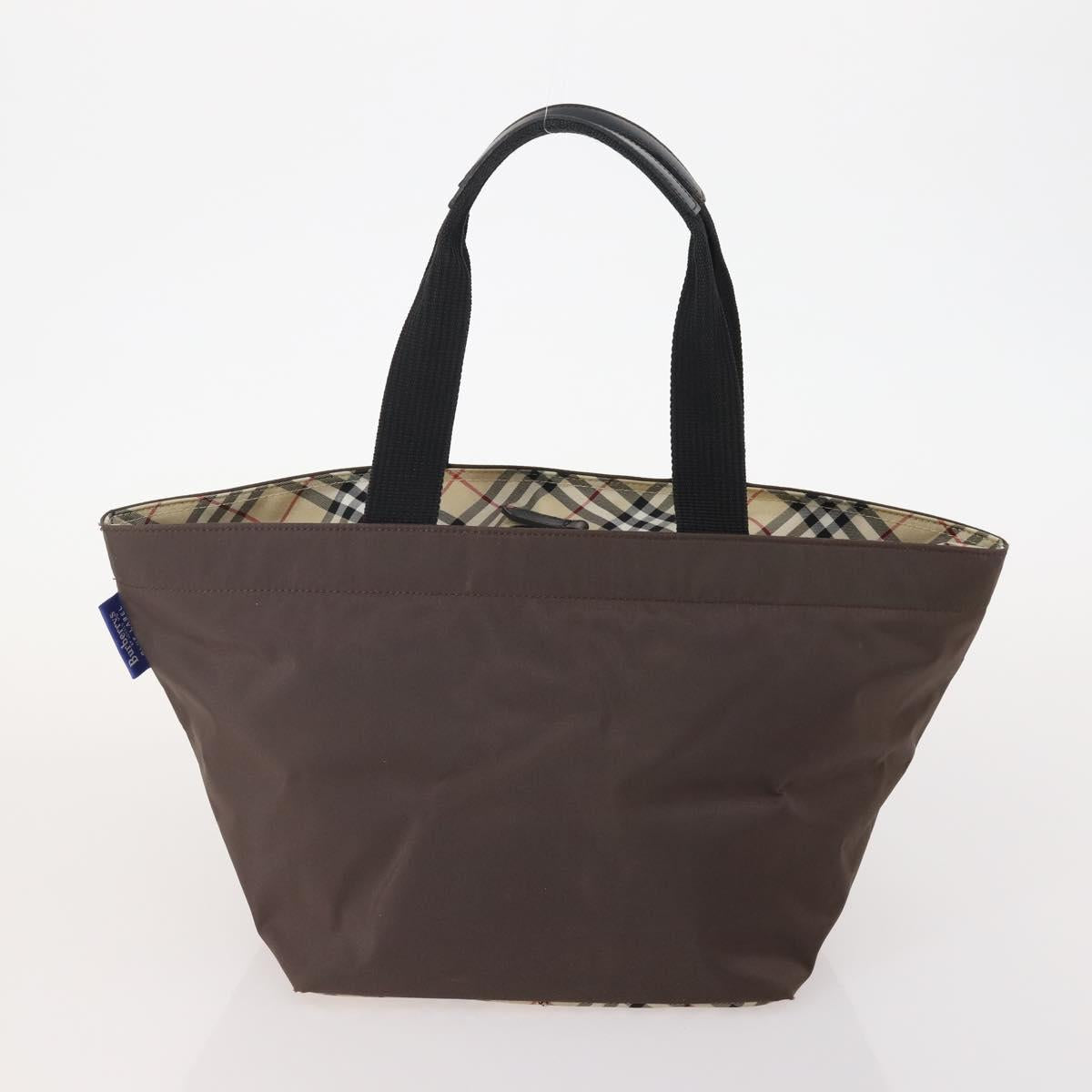 Burberrys Burberry Nova Check Hand Bag Nylon 4 Set Green Gray beige Auth SW2319