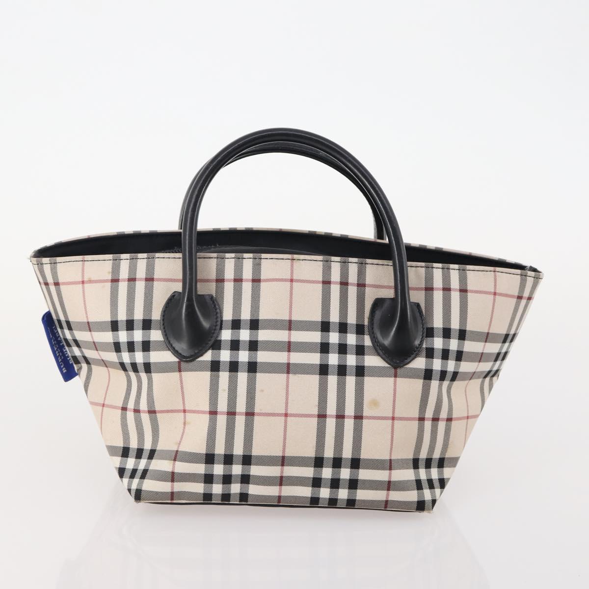 Burberrys Burberry Nova Check Hand Bag Nylon 4 Set Green Gray beige Auth SW2319