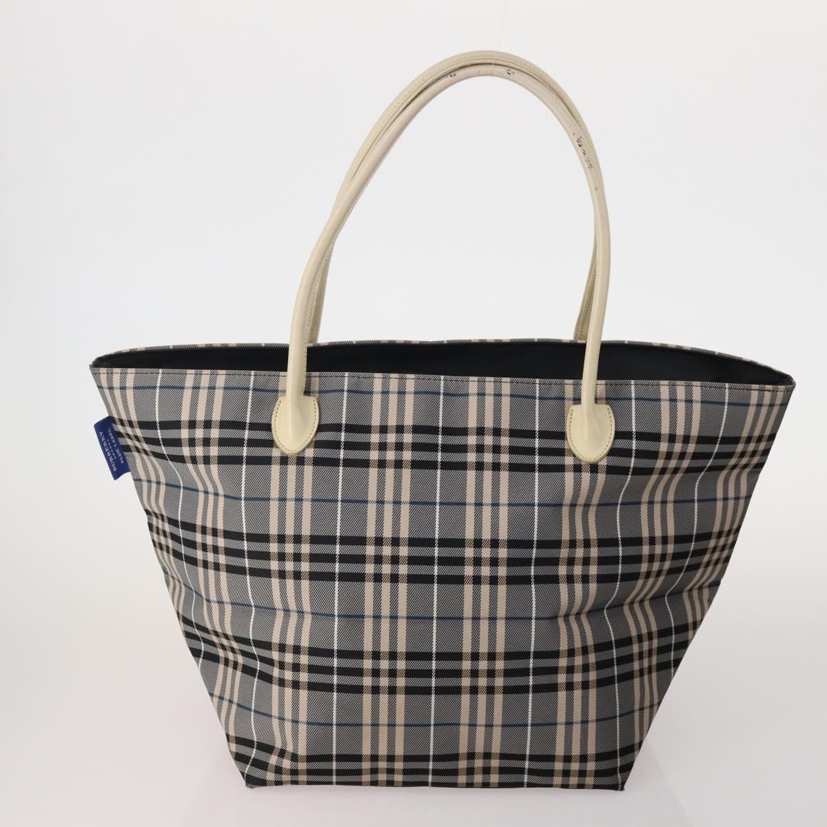 Burberrys Burberry Nova Check Hand Bag Nylon 4 Set Green Gray beige Auth SW2319