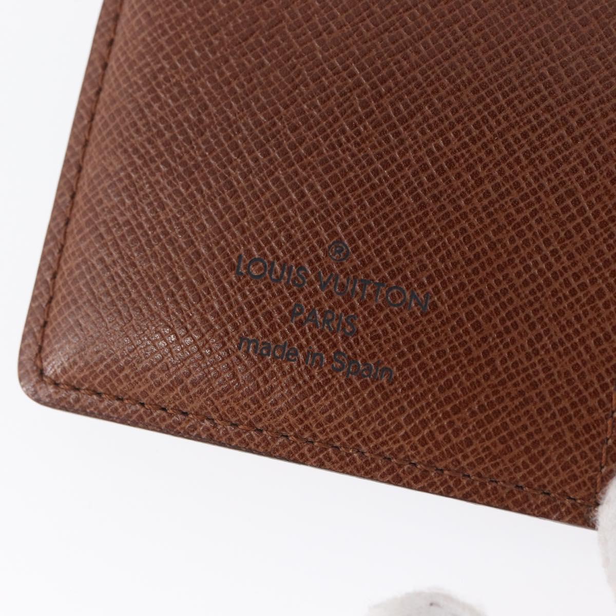 LOUIS VUITTON Monogram Agenda PM Day Planner Cover R20005 LV Auth SW2332