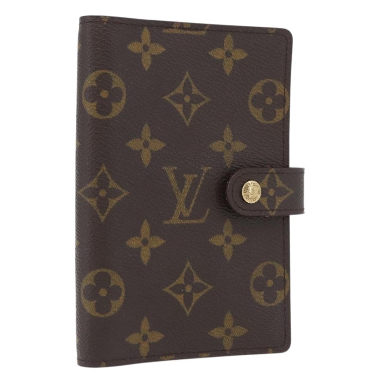 LOUIS VUITTON Monogram Agenda PM Day Planner Cover R20005 LV Auth SW2332