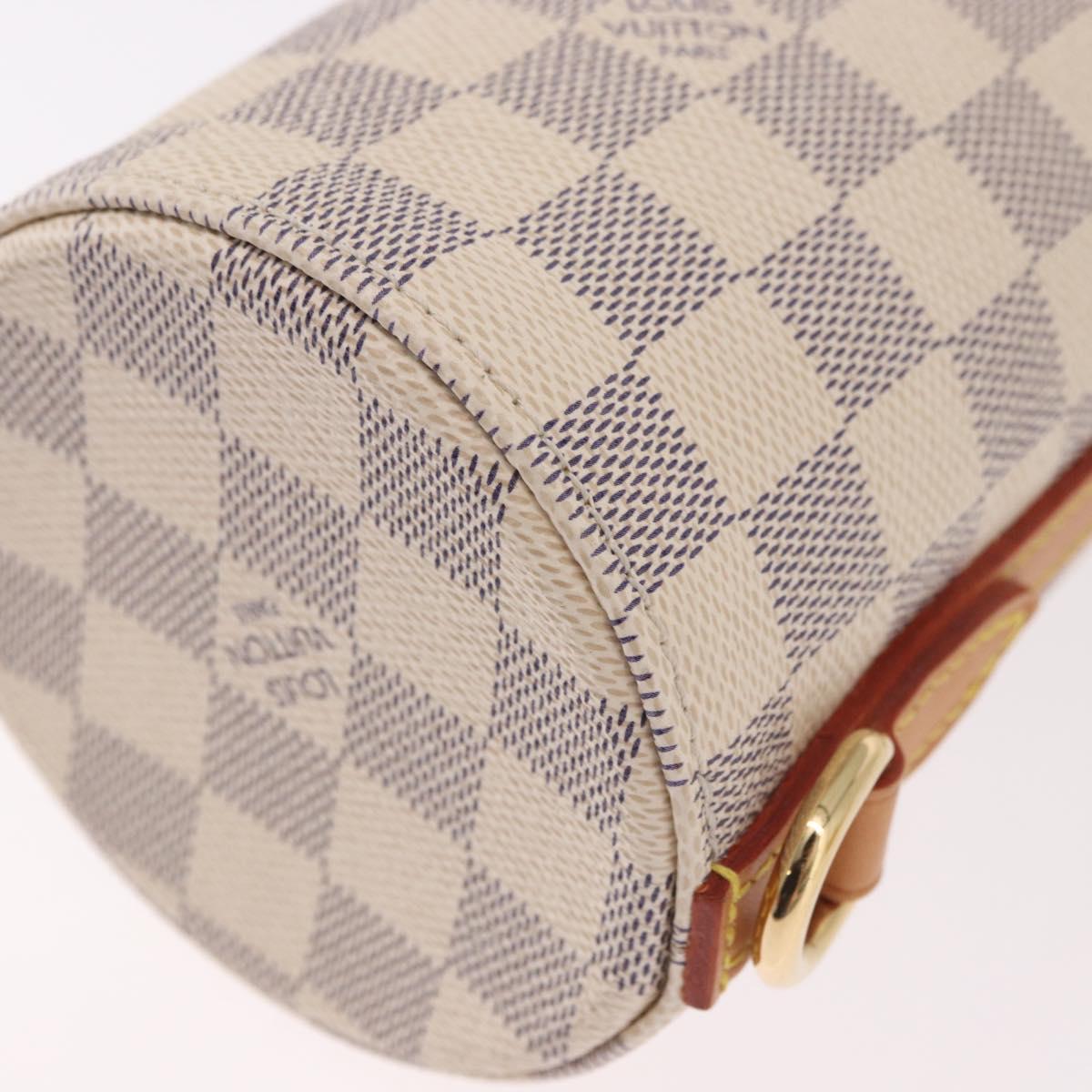LOUIS VUITTON Damier Azur Bottle Holder Porte Boutille Bag GI0373 Auth SW2336SAM