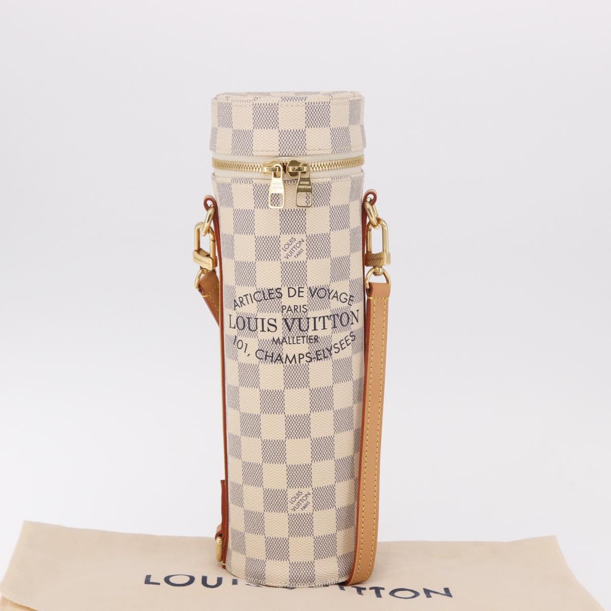 LOUIS VUITTON Damier Azur Bottle Holder Porte Boutille Bag GI0373 Auth SW2336SAM