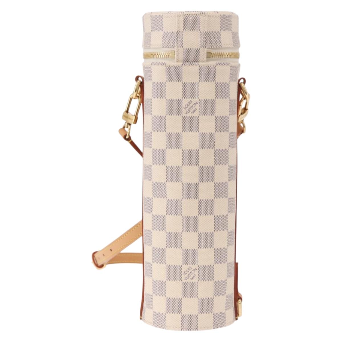 LOUIS VUITTON Damier Azur Bottle Holder Porte Boutille Bag GI0373 Auth SW2336SAM