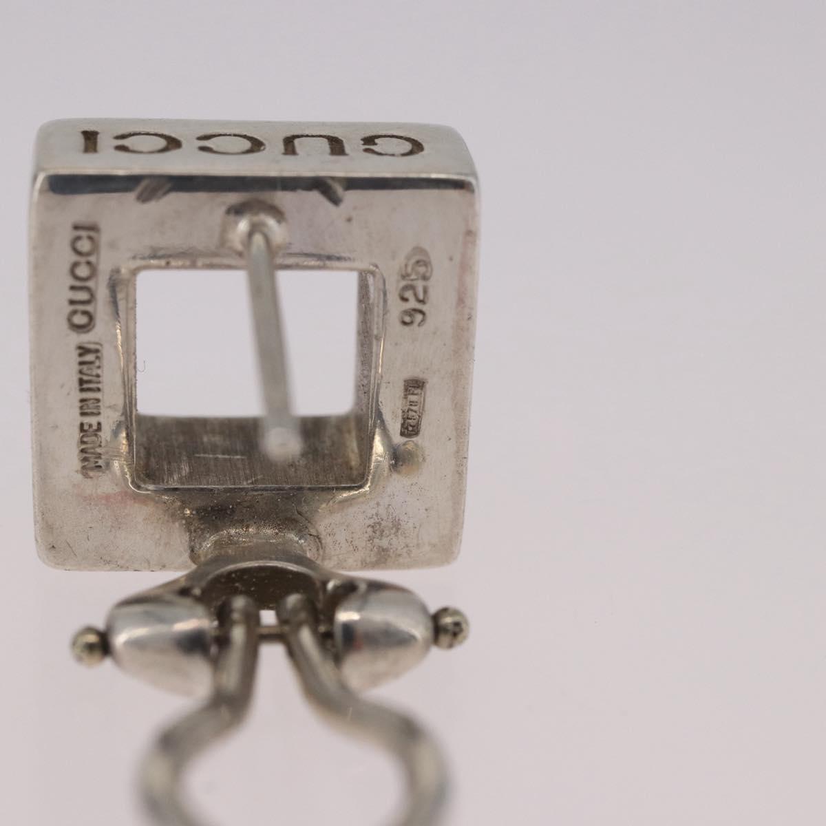 GUCCI Pierce Earring Ag925 Silver Auth SW2338V
