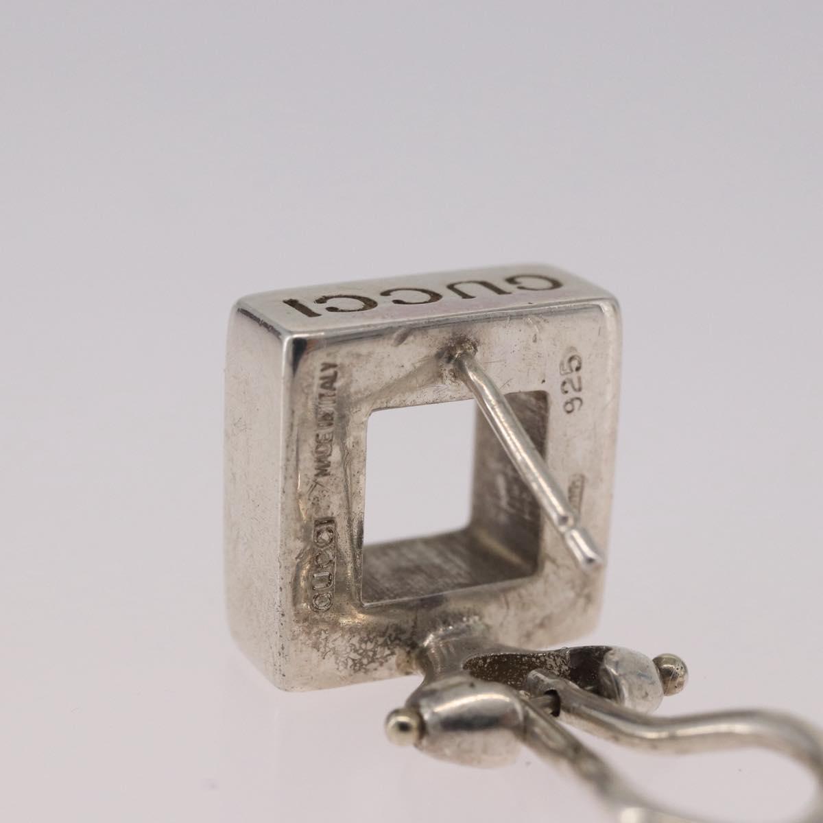 GUCCI Pierce Earring Ag925 Silver Auth SW2338V